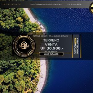 REBAJADO! EXCLUSIVO TERRENO CON 180M DE PLAYA AL LAGO RUPANCO