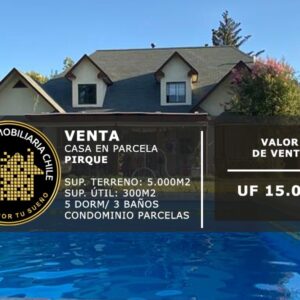 SE VENDE PRECIOSA Y AMPLIA CASA EN PARCELA 5D/3B, PIRQUE