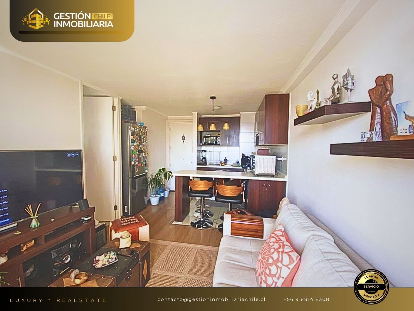SE VENDE PRECIOSO DEPTO 1D/1B/BD METRO PARQ. O'HIGGINS - Imagen 8