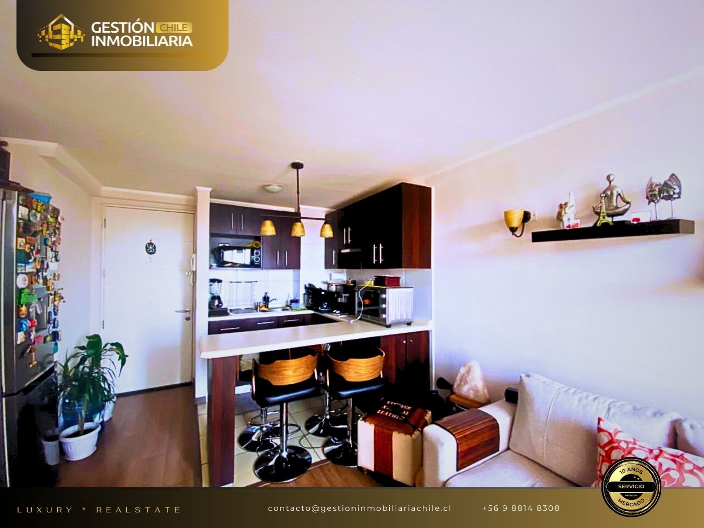 SE VENDE PRECIOSO DEPTO 1D/1B/BD METRO PARQ. O'HIGGINS - Imagen 9