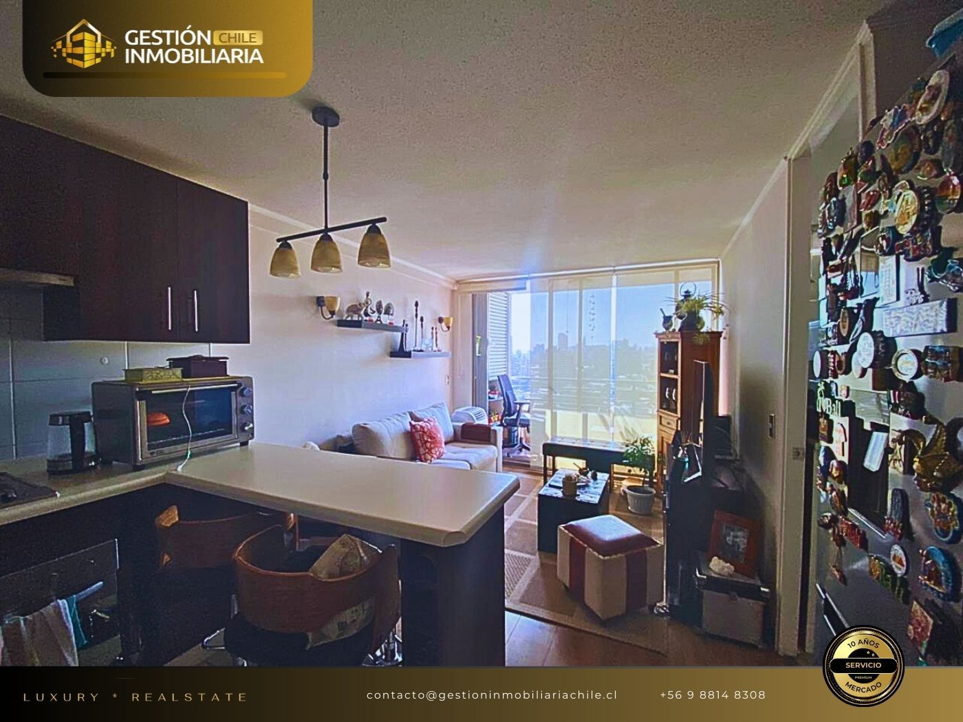 SE VENDE PRECIOSO DEPTO 1D/1B/BD METRO PARQ. O'HIGGINS - Imagen 10