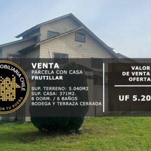 SE VENDE AMPLIA CASA EN PARCELA 8D/6B, FRUTILLAR