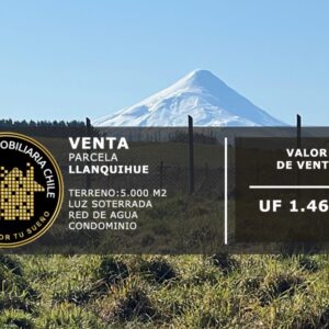SE VENDE PARCELA URBANIZADA, VISTA VOLCÁN OSORNO, LLANQUIHUE
