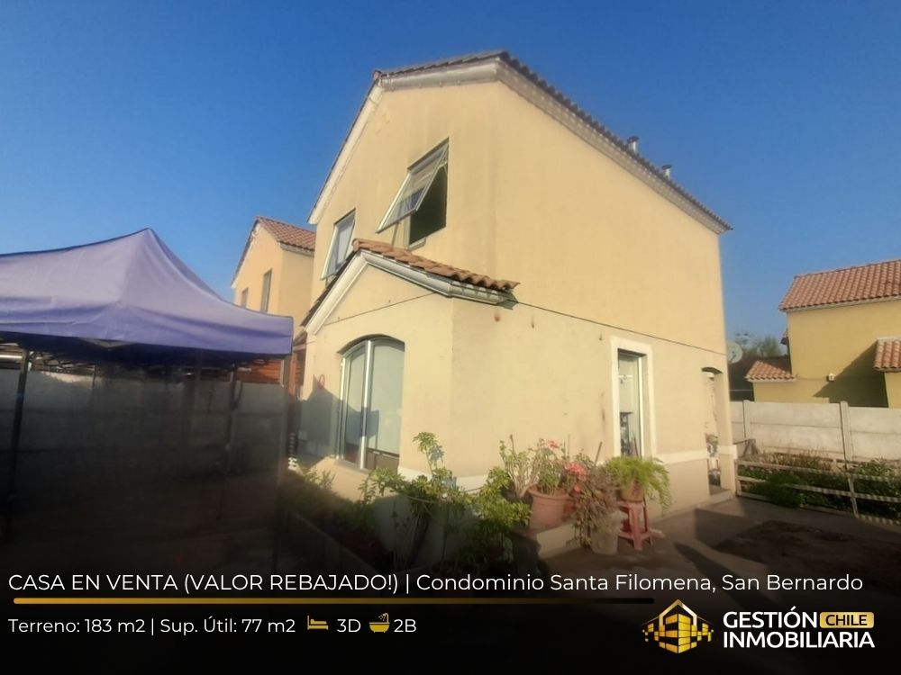 IMPERDIBLE CASA EN CONDOMINIO SANTA FILOMENA, SAN BERNARDO - Imagen 3