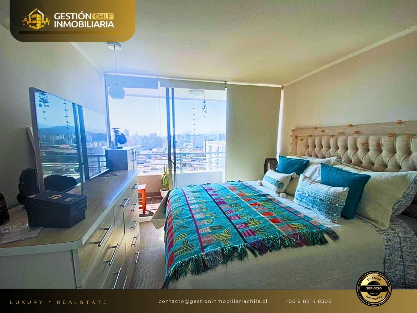 SE VENDE PRECIOSO DEPTO 1D/1B/BD METRO PARQ. O'HIGGINS - Imagen 2