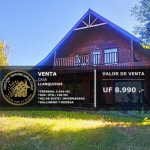 SE VENDE IDILICA Y HERMOSA CASA 4D/4B/INVERNADERO LLANQUIHUE
