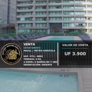 SE VENDE PRECIOSO DEPARTAMENTO METRO AGRÍCOLA