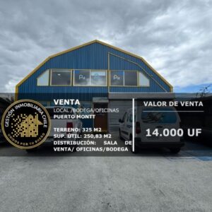 SE VENDE LOCAL COMERCIAL CON OFICINAS Y BODEGA, PUERTO MONTT