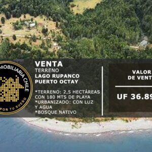 REBAJADO!EXCLUSIVO TERRENO CON 180M DE PLAYA AL LAGO RUPANCO