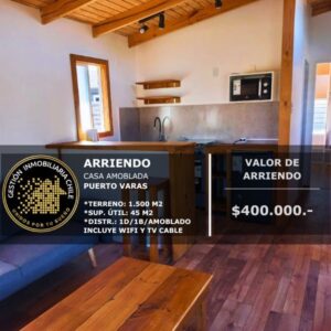 OPORTUNIDAD! SE ARRIENDA CABAÑA A 10 MIN PUERTO VARAS