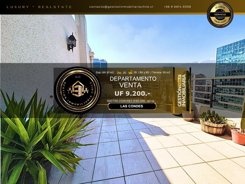 Departamento Duplex 2d/2b/bx Y Bd, Las Condes
